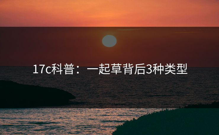 17c科普：一起草背后3种类型