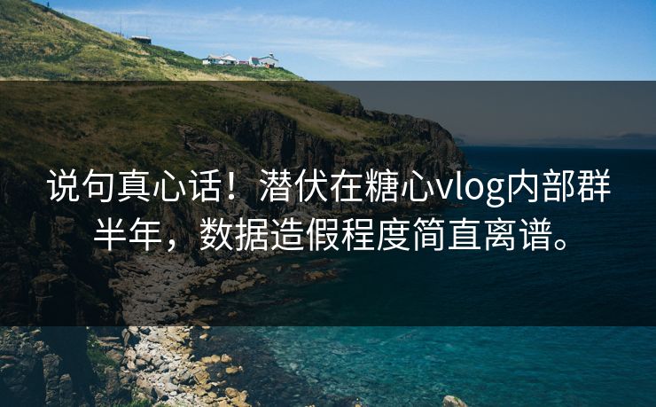 说句真心话!潜伏在糖心vlog内部群半年,数据造假程度简直离谱。 说句真心话!潜伏在糖心vlog内部群半年,数据造假程度简直离谱。